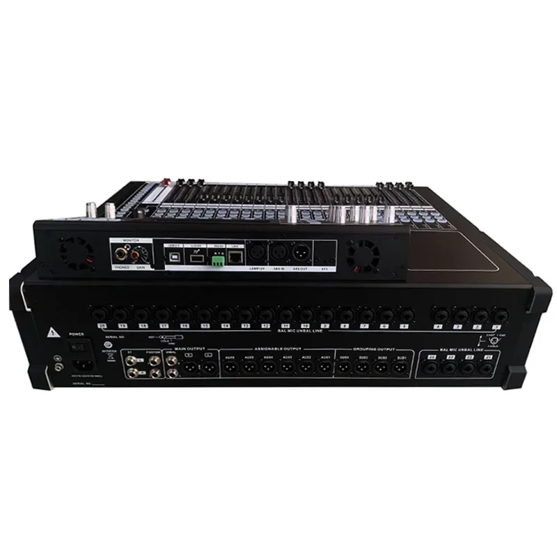 Фото T-24 OEM Микшерная консоль 24-канальный профессиональный аудиомикшер DSP Аудио консоль Микшер Сценический хор Церковь Микшерные звуковые консоли №3