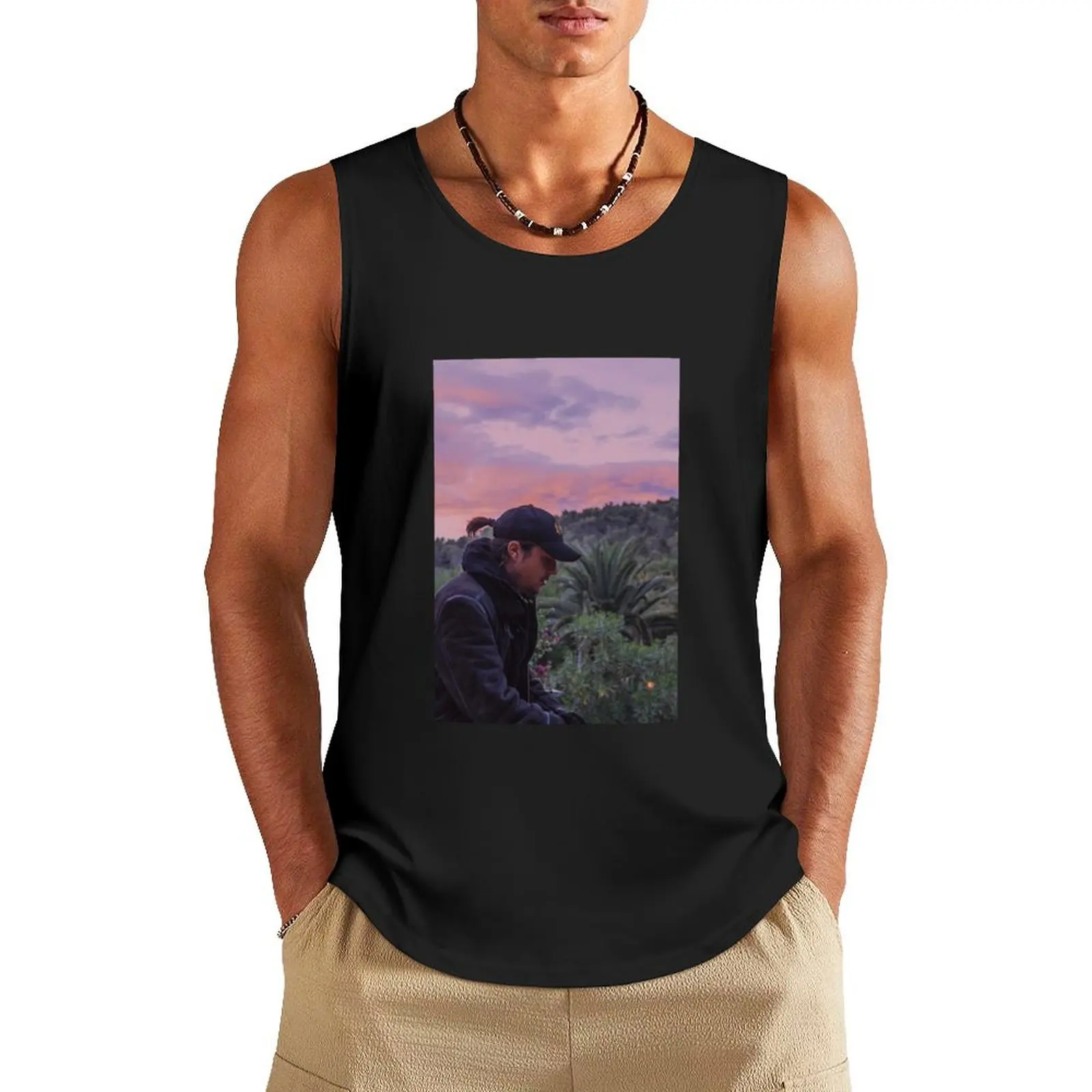 Мужские футболки Nekfeu Tank Top Футболки мужские Top Muscle T-shirt