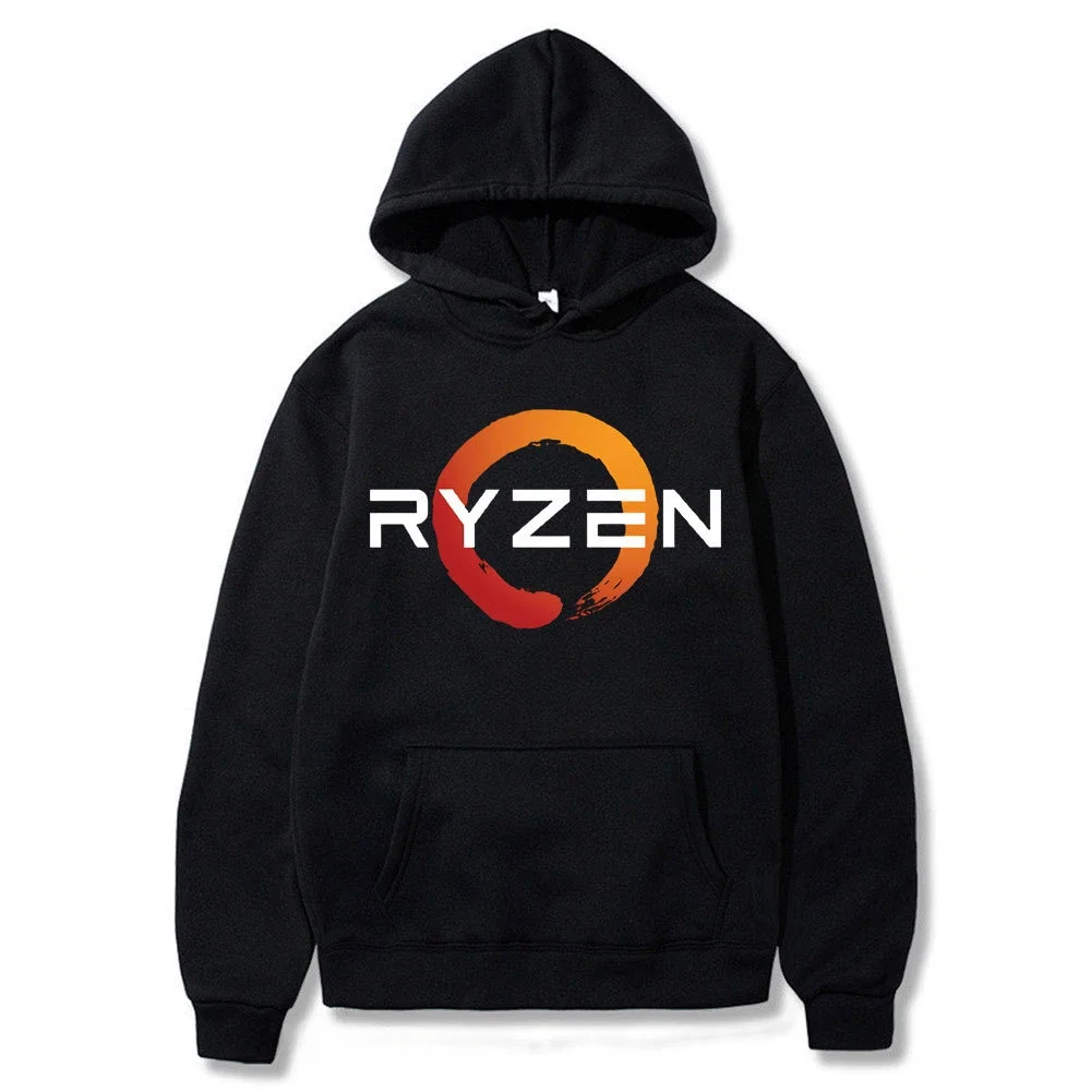 Cp CPU Ryzen процессор компьютерщик программист игровой принт толстовка с капюшоном и длинными рукавами повседневная модная крутая одежда для мужчин и женщин