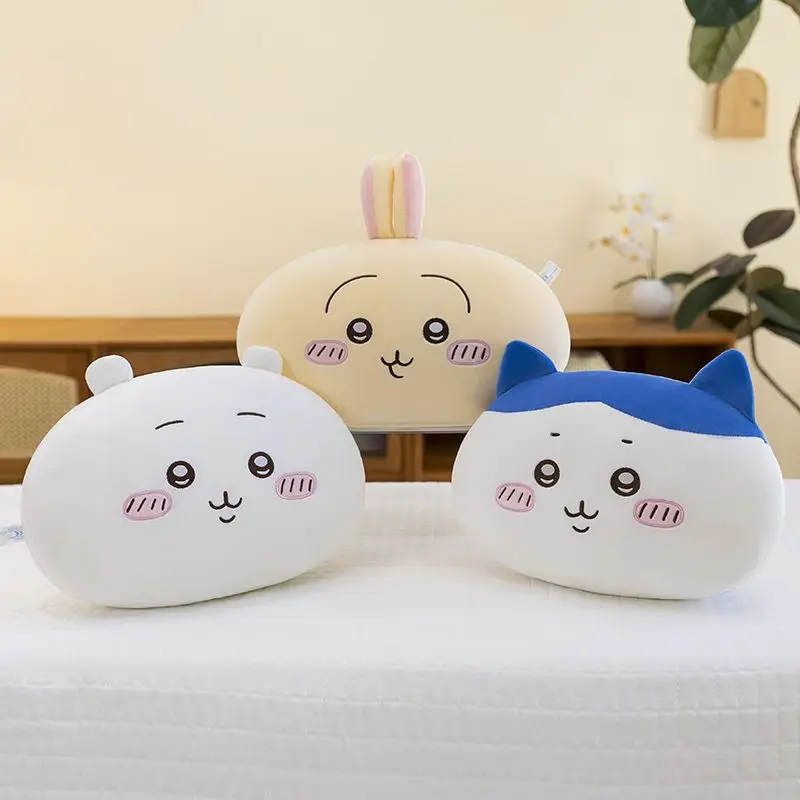 Фото MINISO Sleep in A Hug, хлопковая кукла Chiikawa, милая подушка с героями мультфильмов Hachiware, подарок на день рождения, романтическая девушка №3