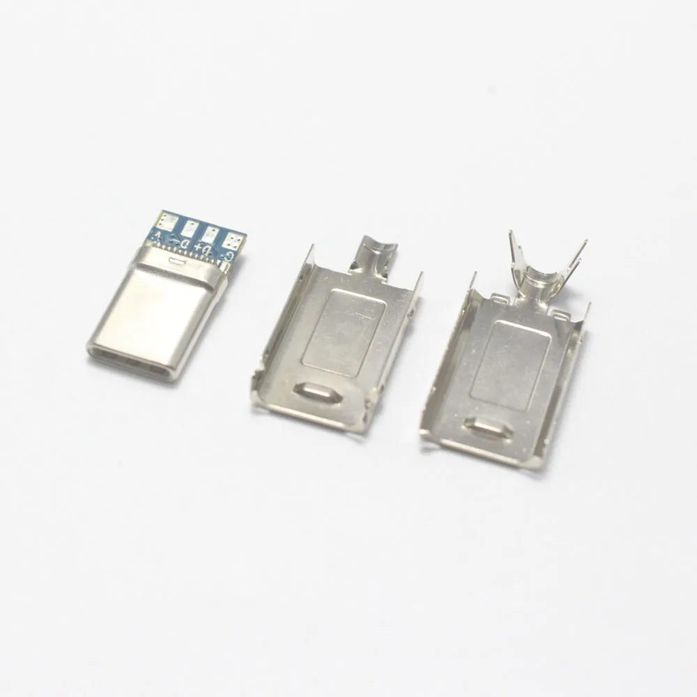 5 комплектов, 4-контактный OTG USB Type-C, штекер с Nicke-покрытием USBC, детали линии «сделай сам», разъем типа C для телефона (art.: 3920d0973a55e) - 3920d0973a55e