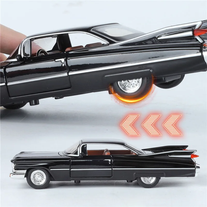 132 Eldorado Biarritz Series 62, классическая модель спортивного автомобиля из сплава, литая под давлением металлическая модель автомобиля в стиле ретро, звуковой свет, детская игрушка в подарок (art.: 3920cf4044b79) - 3920cf4044b79