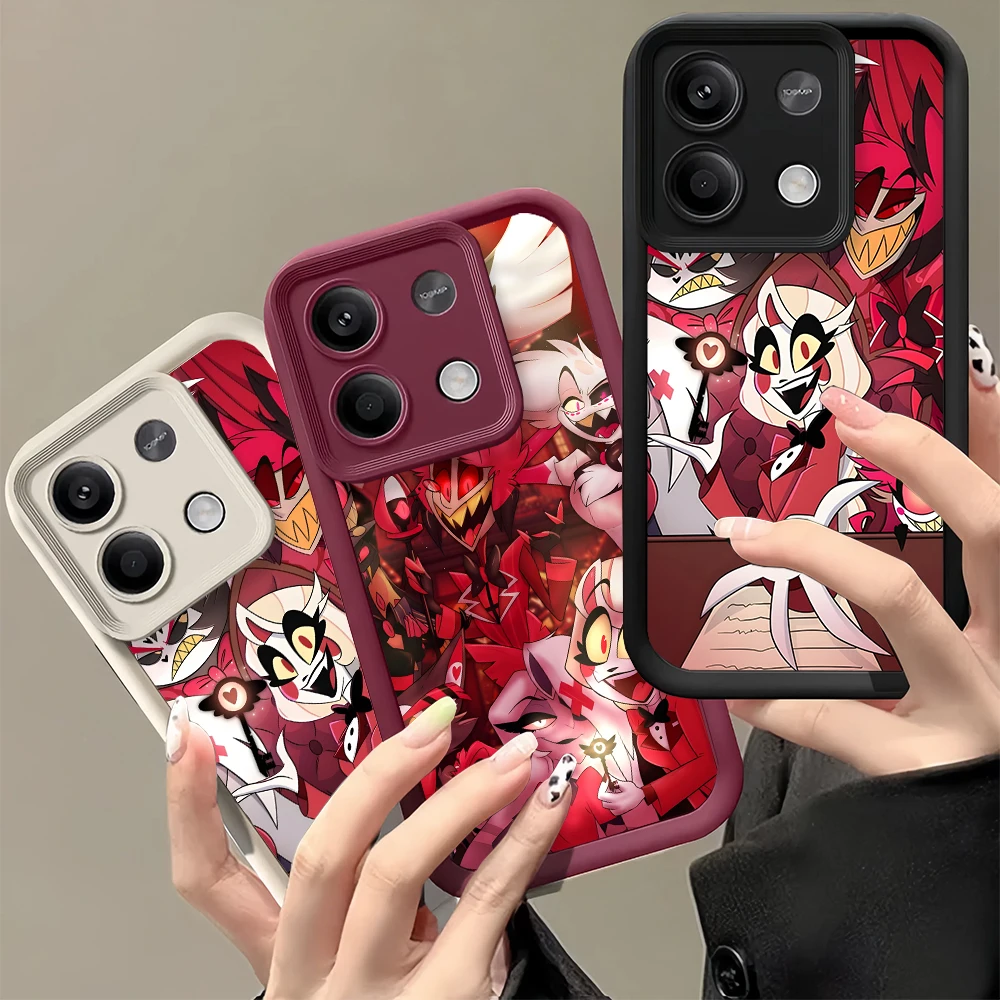 Чехол для телефона H-Hazbin-Hotel с аниме для Xiaomi Redmi Note 14 13 12 Pro Plus 12S 11S 11 11T 10 10S 9 9S 5G Bumper Cover Fundas
