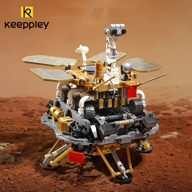 Keeppley Zhu Rong Mars Rover, строительные блоки, китайская аэрокосмическая модель, развивающая детская игрушка, кавайный подарок на день рождения