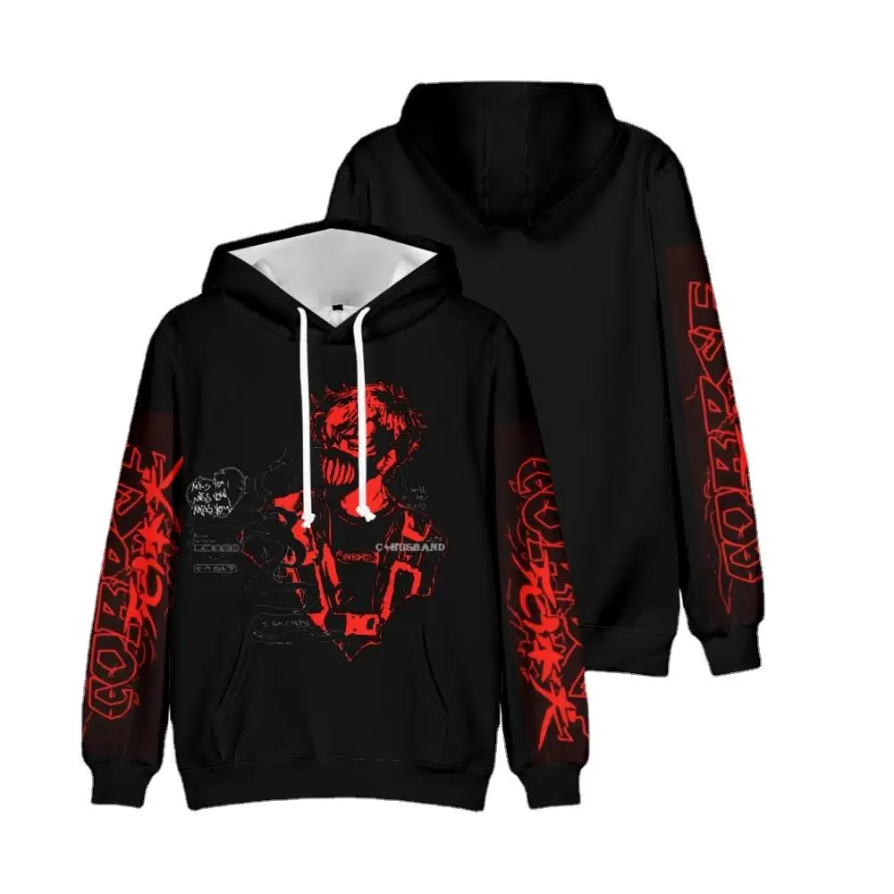 Толстовка с капюшоном Game Corpse Husband Merch, новинка 2021, забавная уличная одежда Miss You, пуловеры для мальчиков и девочек, одежда на Хэллоуин, большие размеры