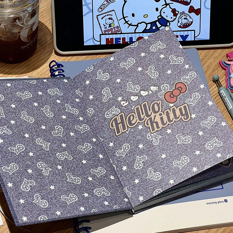 Фото Милый блокнот Hello Kitty A5 в твердом переплете, утолщенный цветной внутренний справочник, ковбойский блокнот KT Cat №5