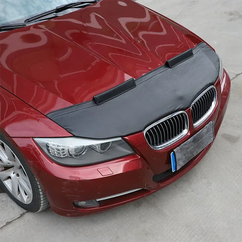 Фото Для BMW 3 серии E90 2005-2013 автомобильный капот песок и каменный дефлектор защитный чехол кожаные аксессуары для внешней модификации №5