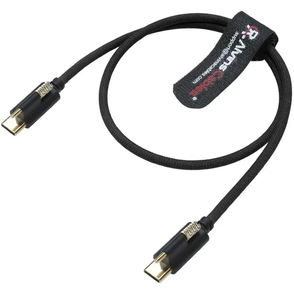 Alvin's Cables Сверхгибкий фиксирующийся кабель питания USB-C к USB-C для монитора Blackmagic Pyxis, URSA Cine EVF, USB-C 3,2 10 Гбит/с D