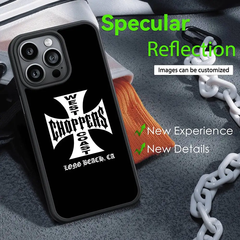 Чехол для телефона C-Choppers с простым узором на Западном побережье для IPhone 16, 15, 14, 13, 12, 11 Pro Xs Max Mini Plus Celulares Hard Funda