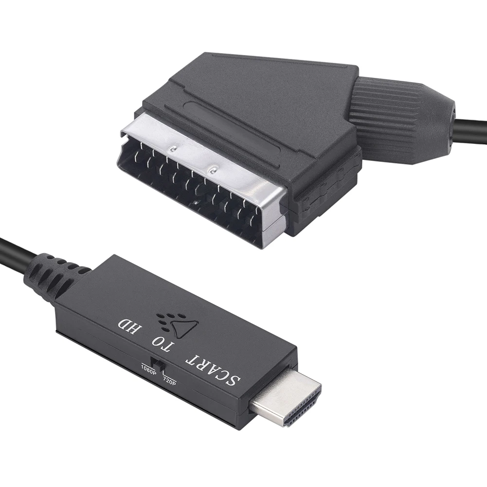 1 м Scart в HDMI 1080P видео-аудио конвертер Plug and Play HD-видео конвертер для телеприставки HDTV DVD STB аксессуары (art.: 3920d10de54cc) - 3920d10de54cc