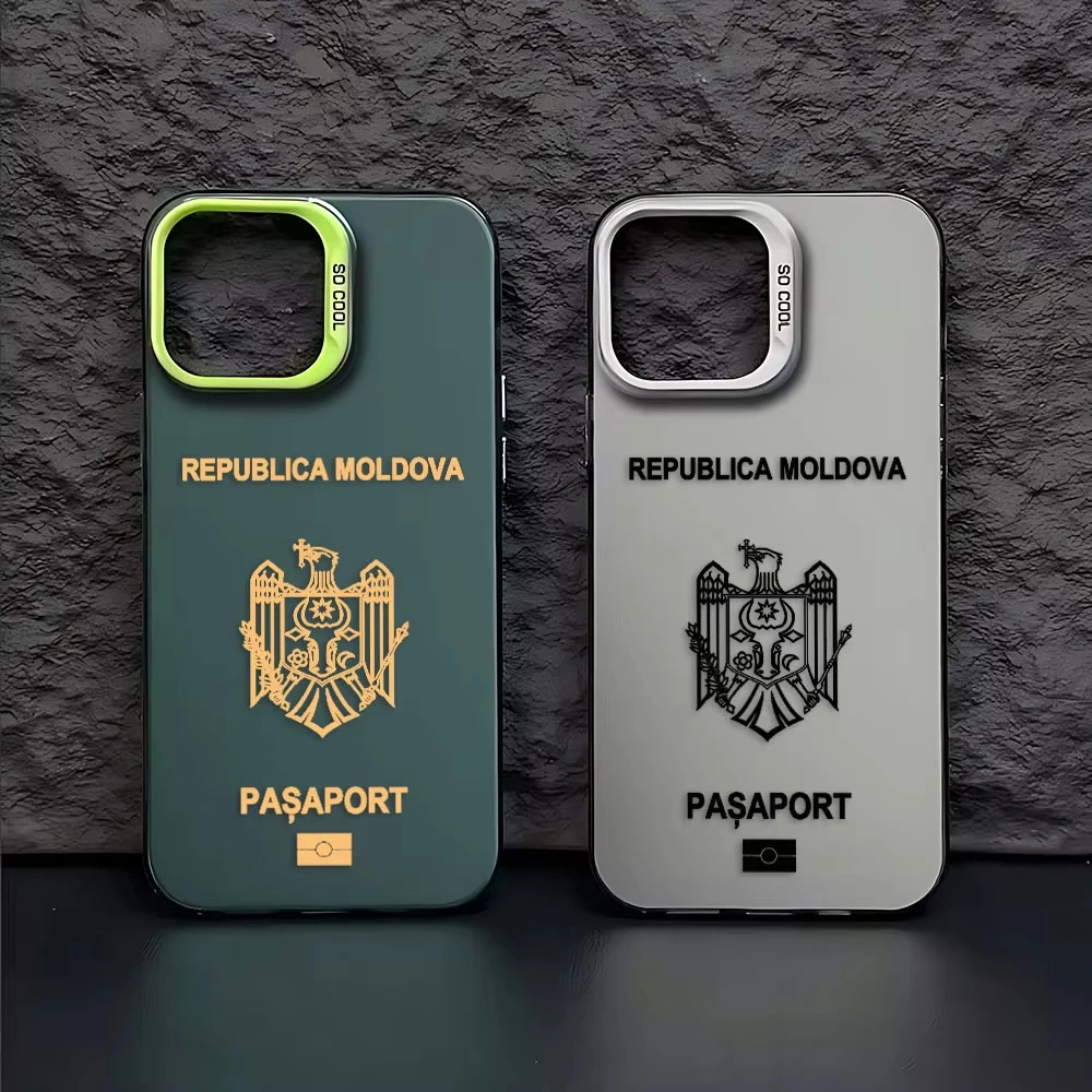 Фото Чехол для телефона с рисунком Moldova Passport для iPhone 17 Air 16e 16 Pro Max 15 14 Plus 13 12 Mini 11 Pro, противоударная силиконовая задняя крышка №3