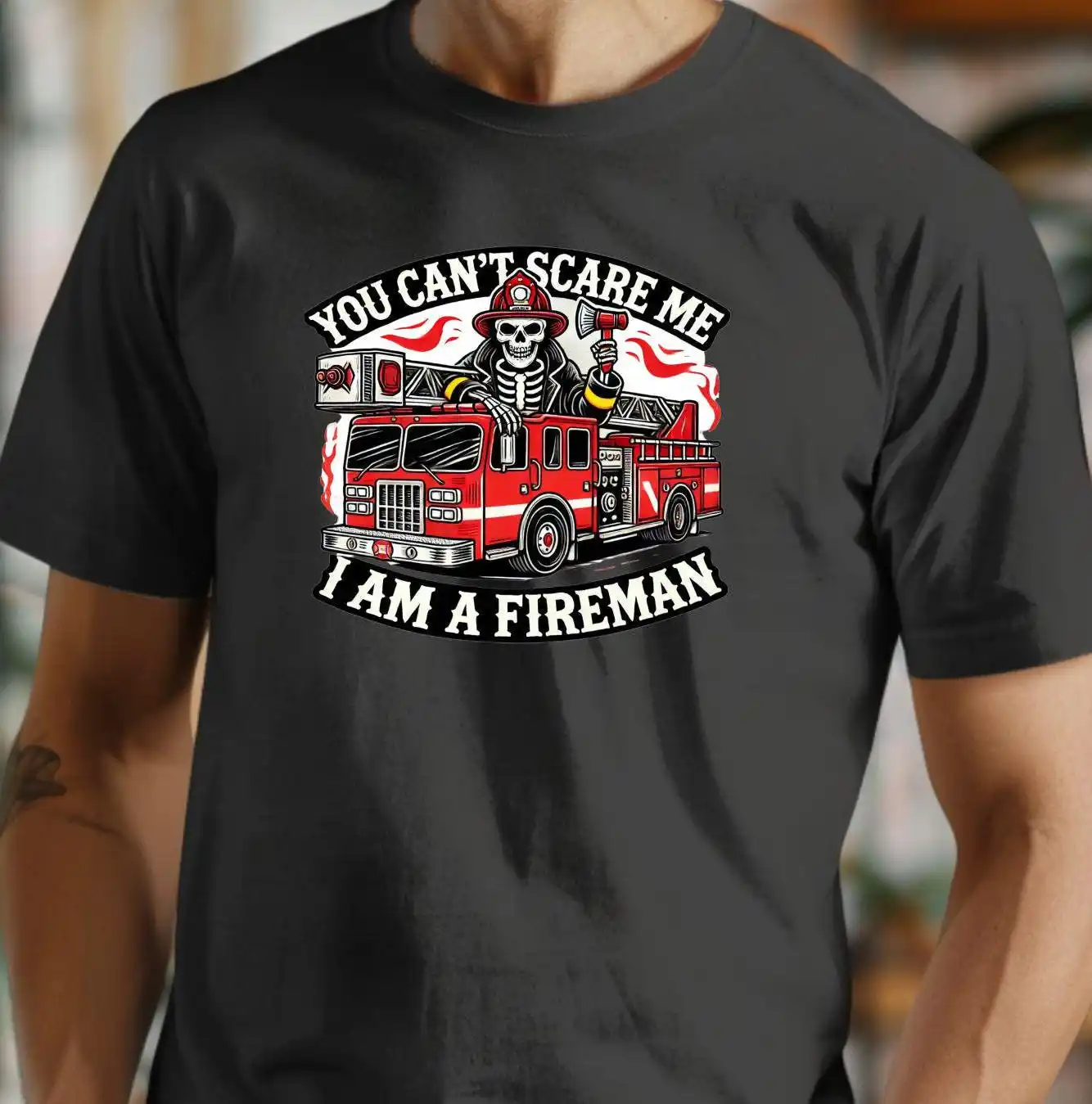 Забавная футболка пожарного на Хэллоуин You Can't Scare Me I Am A Gift For Fire Fighter Comfort Colors Him Chief Https Www Etsy
