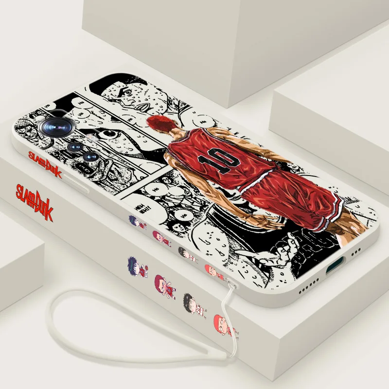 Чехол для телефона SLAM DUNK Sakuragi Hanamichi для Xiaomi Mi A3 9 10 11 12 13 Note 10 Lite SE T X Pro, мягкий чехол с жидкостью и левой веревкой