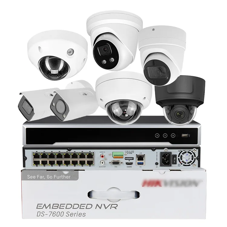 Oem Hikvison 4mp 5mp 8MP 4K Poe 4ch 8ch 16ch 32ch 16-канальный NVR комплект камер видеонаблюдения POE IP