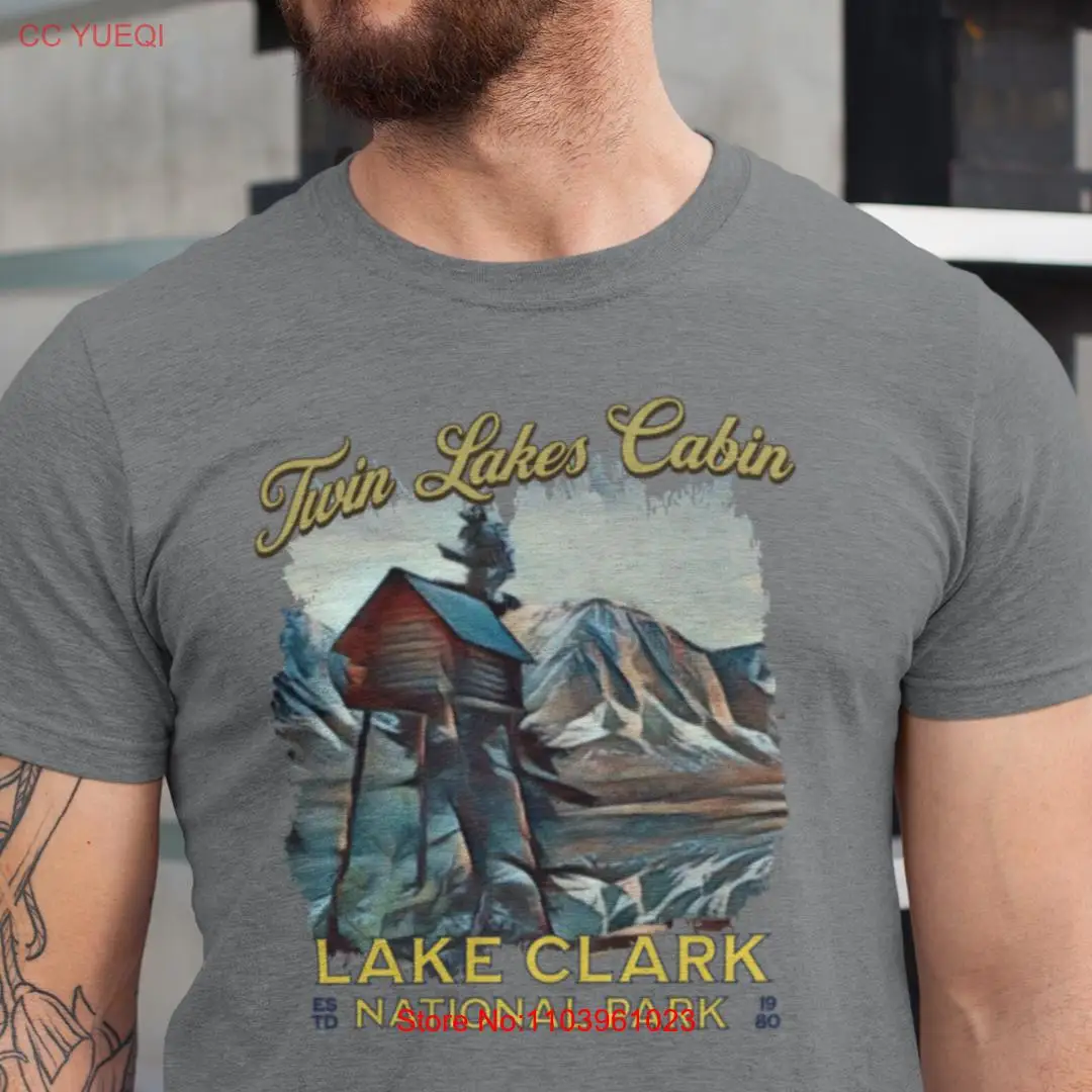 Футболка Lake Clark National Park Twin Lakes Cabin, приключения на открытом воздухе, любитель природы, семейный отдых, пеший туризм