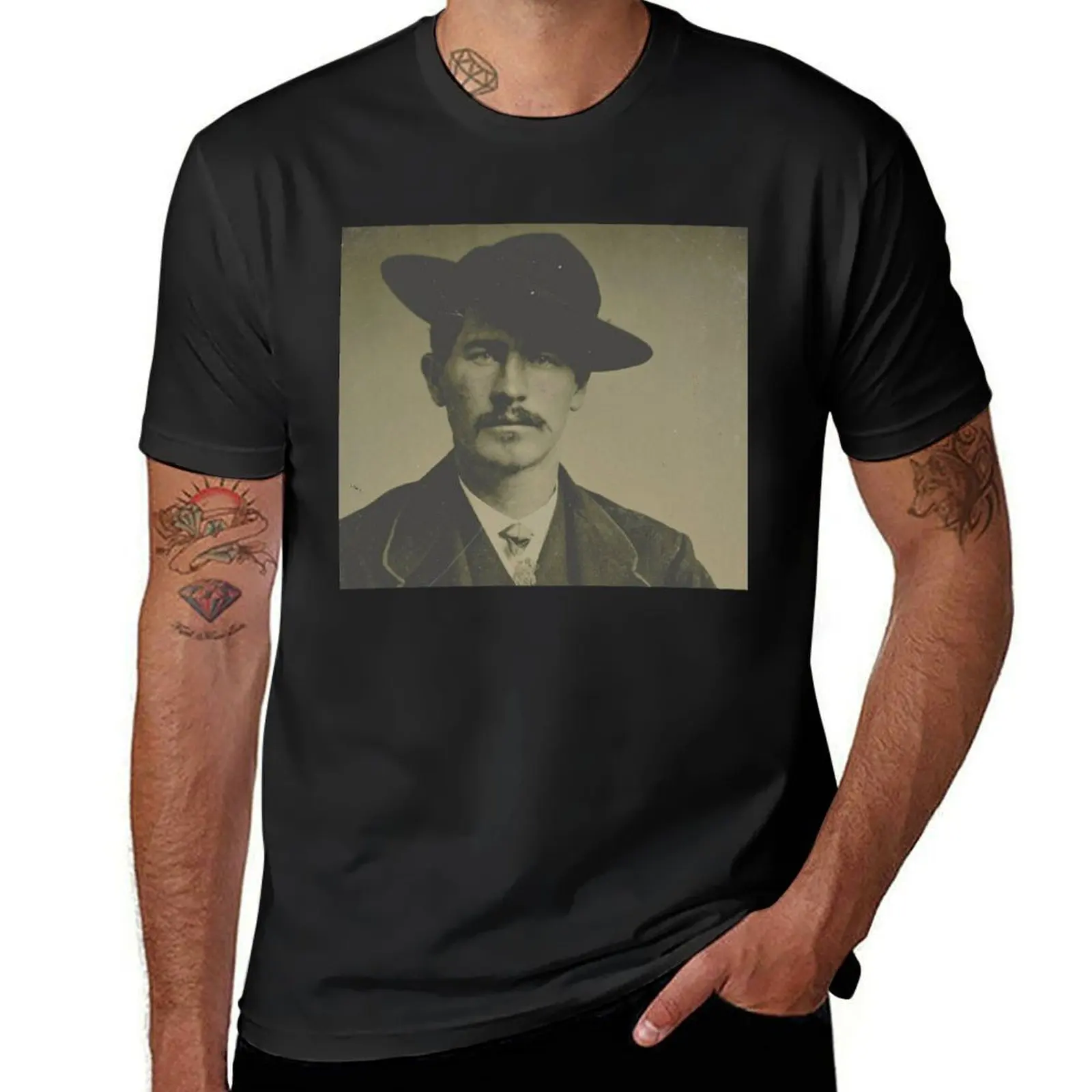 Футболка Wyatt Earp быстросохнущая, новинка, эстетическая одежда, эстетическая одежда, мужские футболки