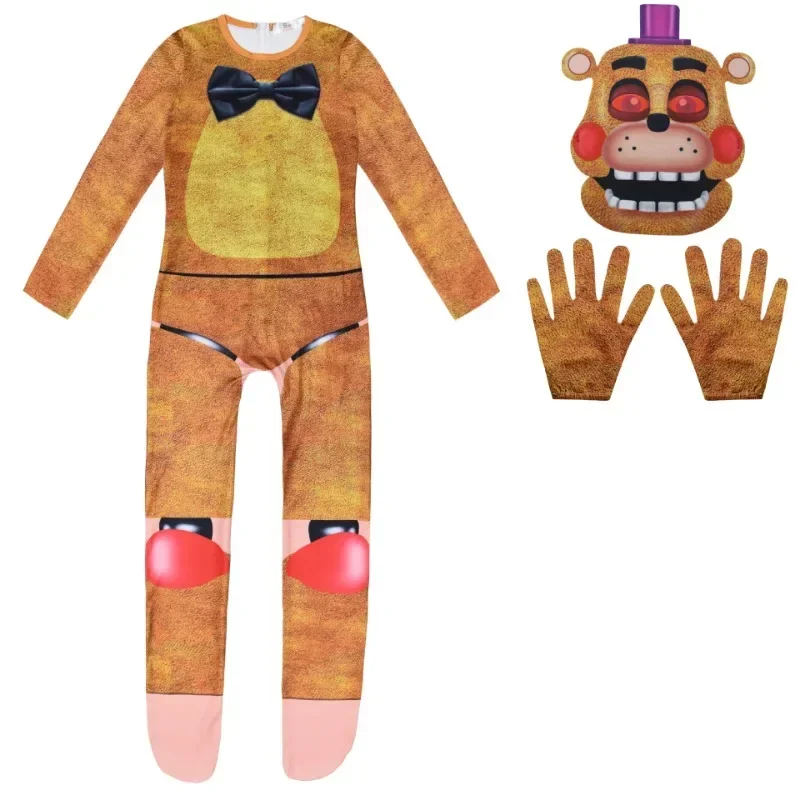 Ужасный костюм на Хэллоуин для детей, комбинезон Five Nights F-Freddyed, косплей, кошмар, BonnieD Fnaf, аниме, Рождественский подарок для Kaa (art.: 3920cccda81fb) - 3920cccda81fb
