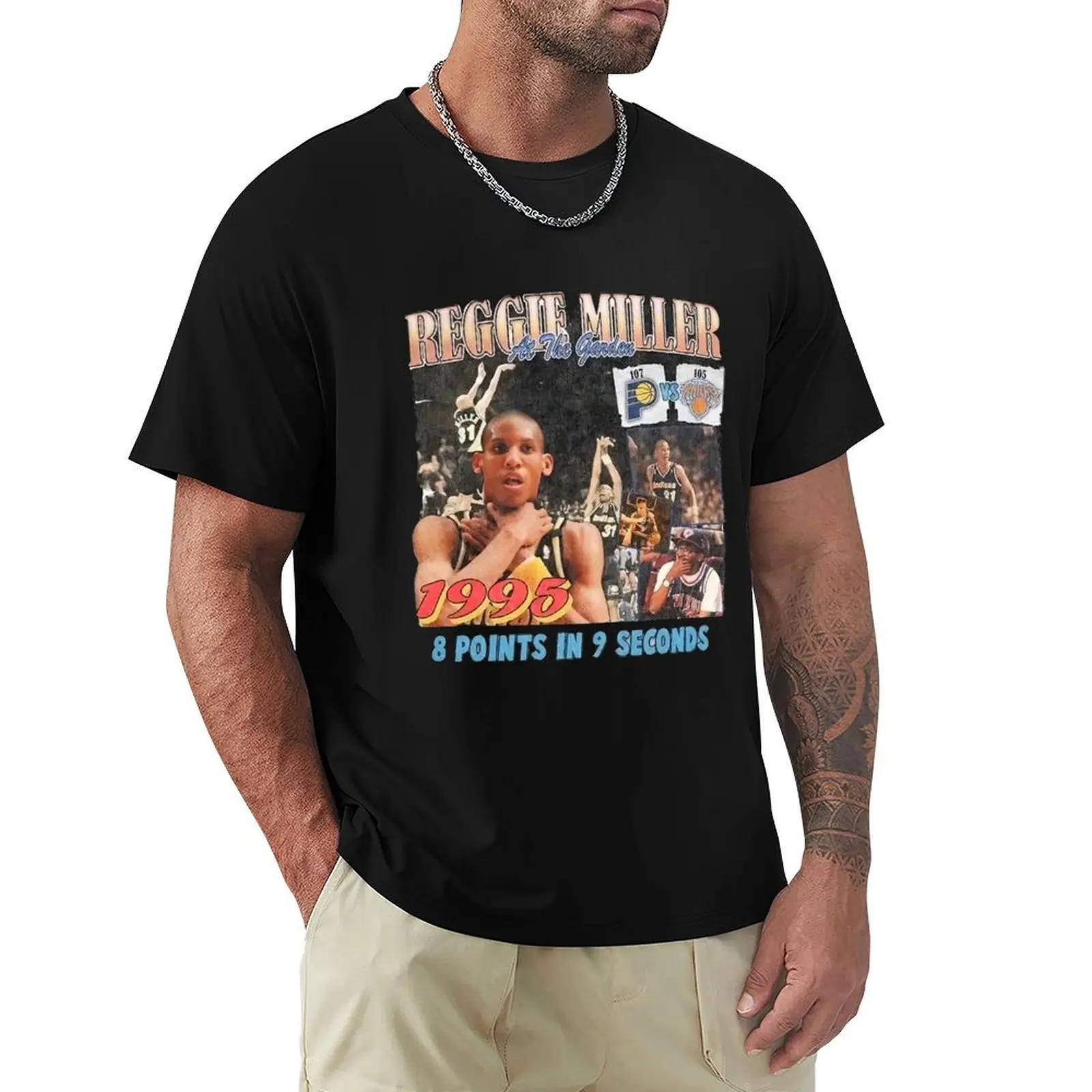 Футболка в стиле ретро REGGIE MILLER, рубашки с рисунком, винтажные футболки с графическим рисунком, мужская футболка