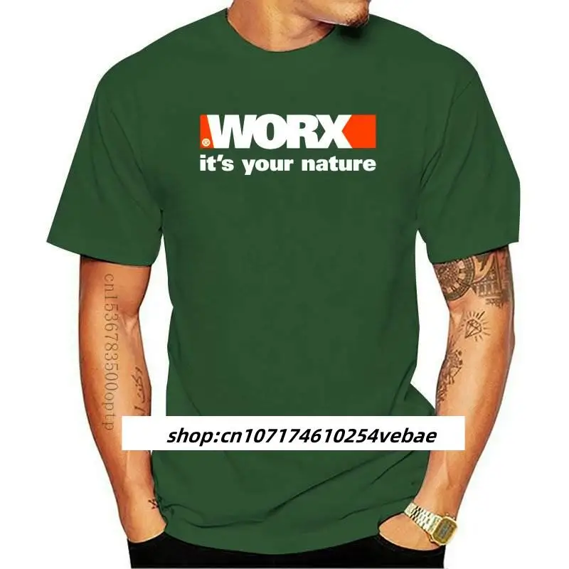 Мужская одежда Worx Tools Lawn Equipment, футболка с логотипом, топ, футболка из 100% хлопка с юмором, мужские футболки с круглым вырезом