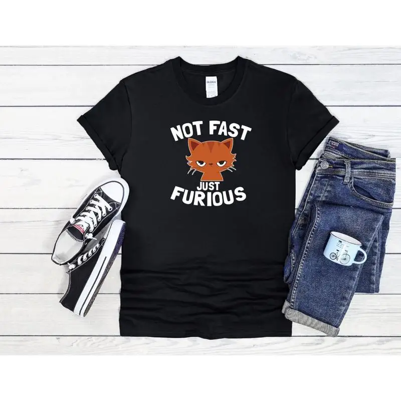 Not Fast Just Furious Cat крутая мужская и женская футболка унисекс с капюшоном, бейсбольная 3869