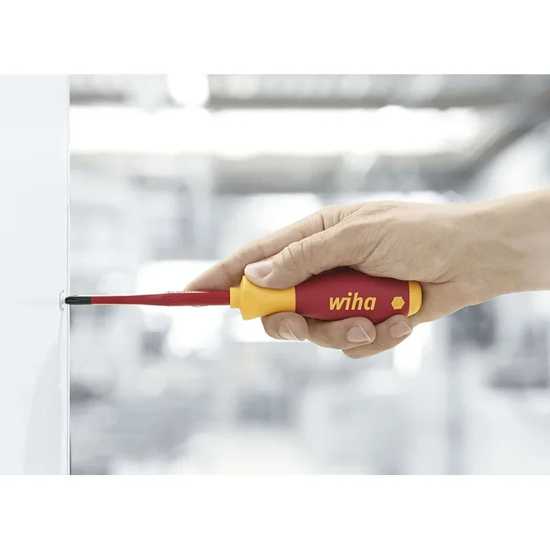 Фото Набор ненужденных отверток Wiha 1000 В VDE SoftFinish Electric SlimFix Phillips с прорезями PH1 PH2, высокое качество и длительный срок службы №4