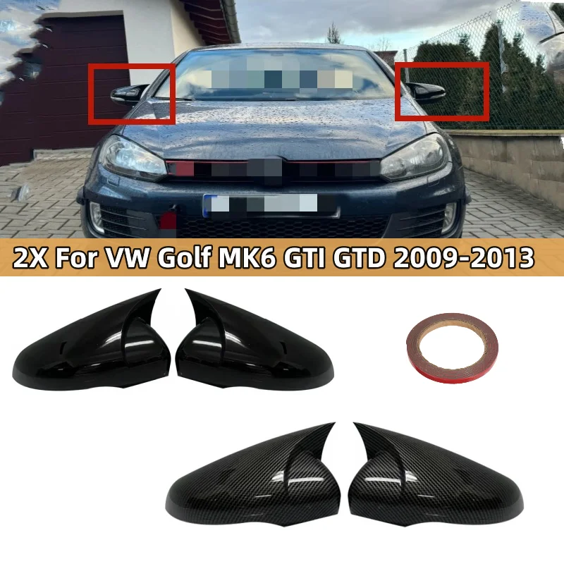 Чехол для бокового зеркала заднего вида для VW For Volkswagen Golf 6 MK6 GTI GTD 2009-2013