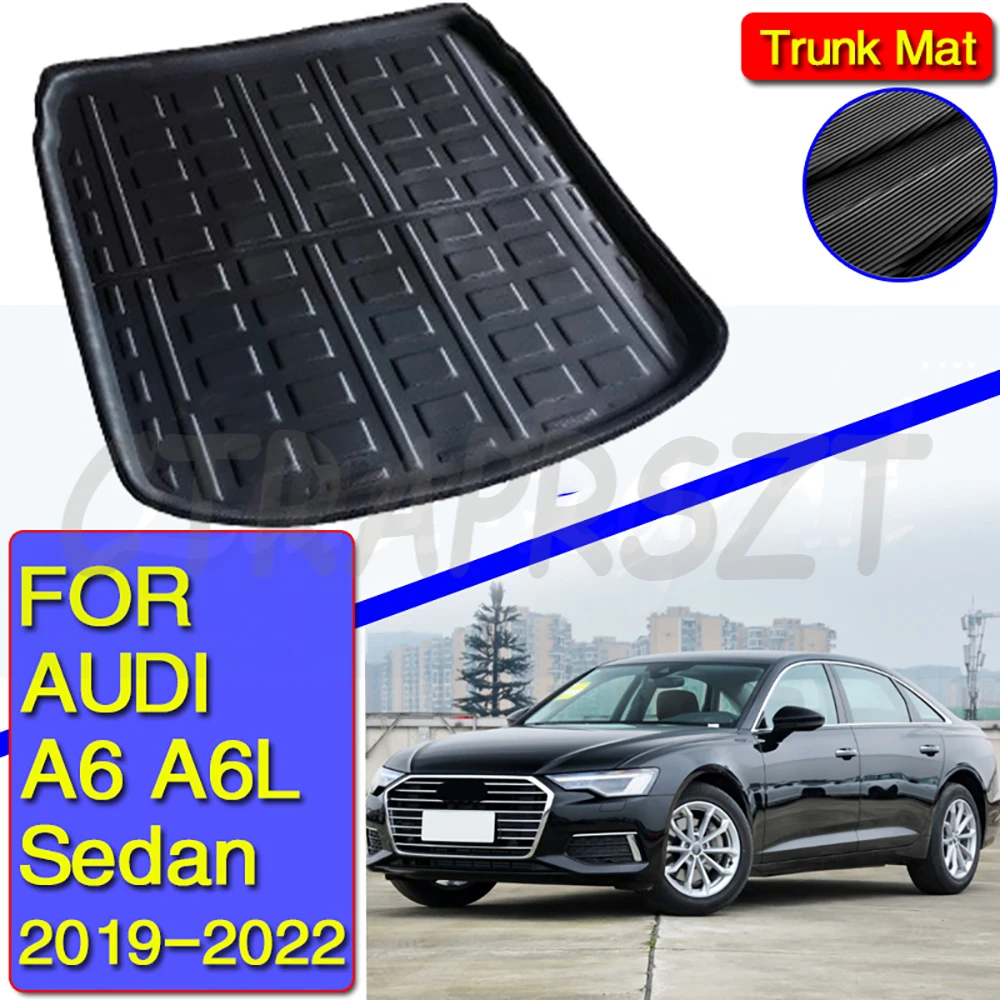 Автомобильные аксессуары для Audi A6 A6L Sedan 2019 2020 2021 2022, водонепроницаемые ковровые дорожки, коврики для багажника автомобиля, аксессуары для авто