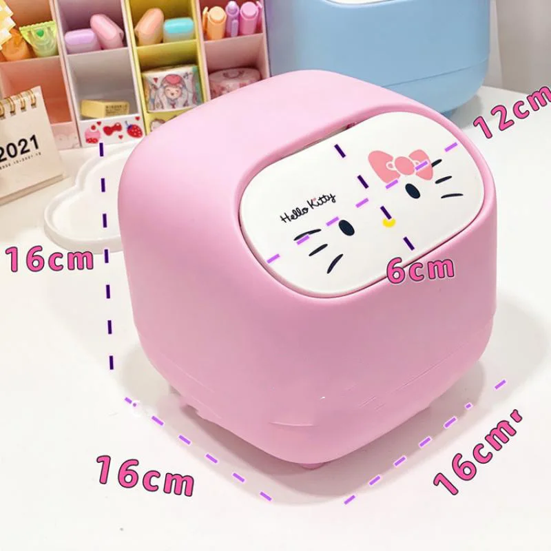 Фото Kawaii аниме Sanrio Kuromi милый мультфильм My Melody Cinnamoroll девушка сердце персональный Рабочий стол мусорная корзина игрушка для девочек №2