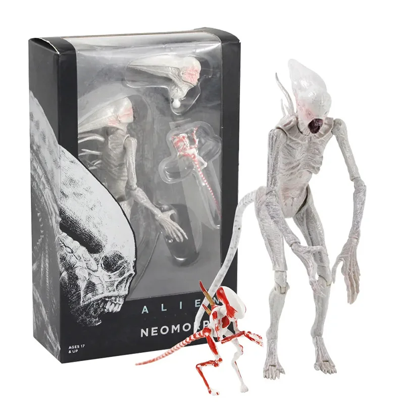 NECA Неоморф Фигурка Чужой Ксеноморф Истинчатый пакет ПВХ Фигурки Коллекционная модель игрушки Фигурка пришельцев Кукла Рождественские подарки