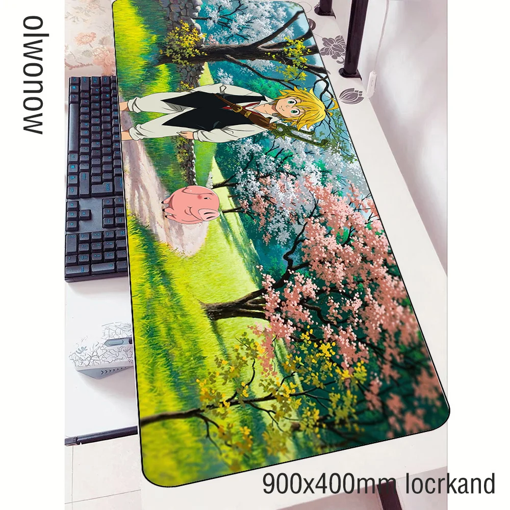 nanatsu no taizai padmouse 900x400x3 мм игровой коврик для мыши индивидуальный коврик для мыши геймер компьютерный стол подарок для мальчика коврик для ноутбука коврик для мыши ПК