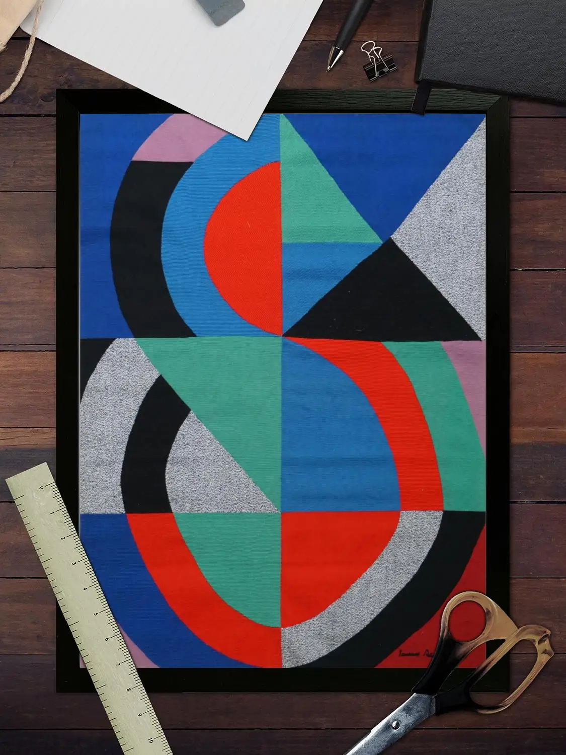 Фото sonia delaunay художник холст художественный постер, настенное искусство, печать с изображением, современная семья, декор для спальни, постеры, декоративная живопись №3
