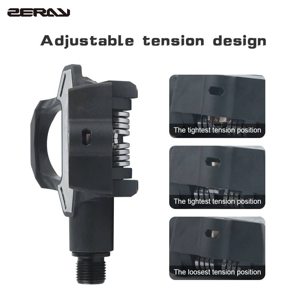 Фото ZERAY ZP-115/ZP-112 LOOK KEO, самоблокирующаяся педаль для шоссейного велосипеда PA +, дорожные педали из углеродного волокна с набором шипов, сверхлегкая велосипедная педаль №2