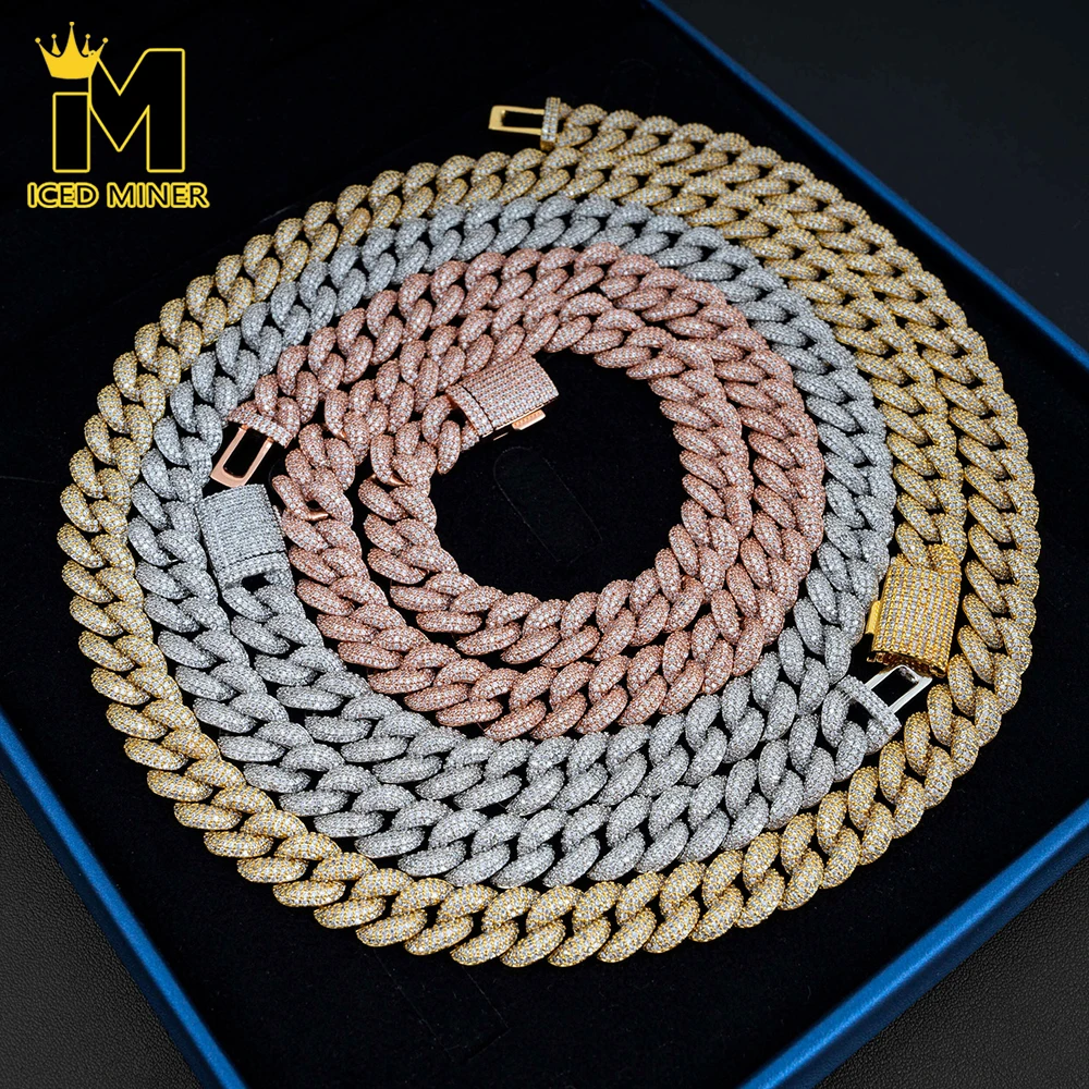 Icedminer 12 мм Bubble Iced Out кубинская цепочка ожерелье для мужчин женщин блестящий циркон гот хип-хоп ювелирные изделия Бесплатная доставка