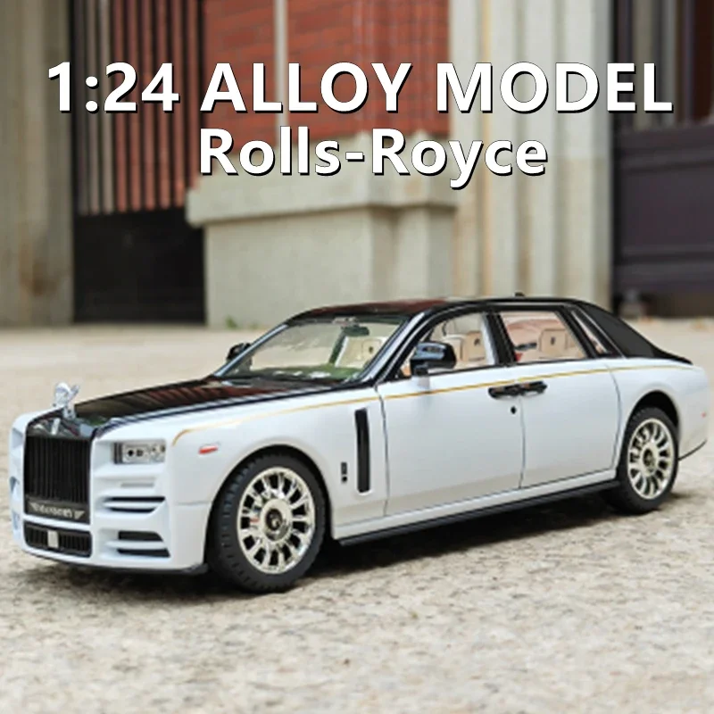 1:24 Rolls-Royce Mansory Phantom, модель автомобиля из сплава, литая под давлением и игрушечный транспорт, металлическая модель автомобиля, коллекция высокой имитации, подарок для детей