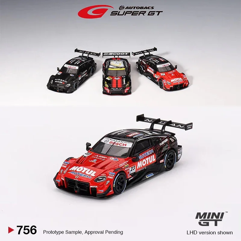 Модель автомобиля MINIGT 1:64 Nisa Z GT500 # Литой спортивный автомобиль NISMO 2023 серии GT из сплава # 756