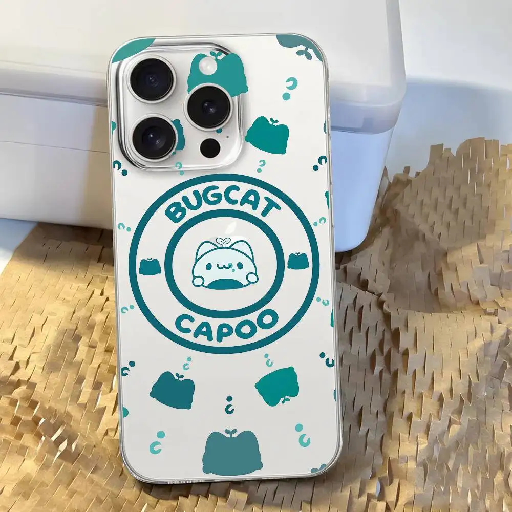 Чехол для телефона B-Bugcat Capoo для Iphone 16, 15, 11, 13, 14 Pro Max 7, 8 Plus X Xr Xs Max Se2020 12 mini, прозрачный чехол (art.: 3920d03aed518) - 3920d03aed518