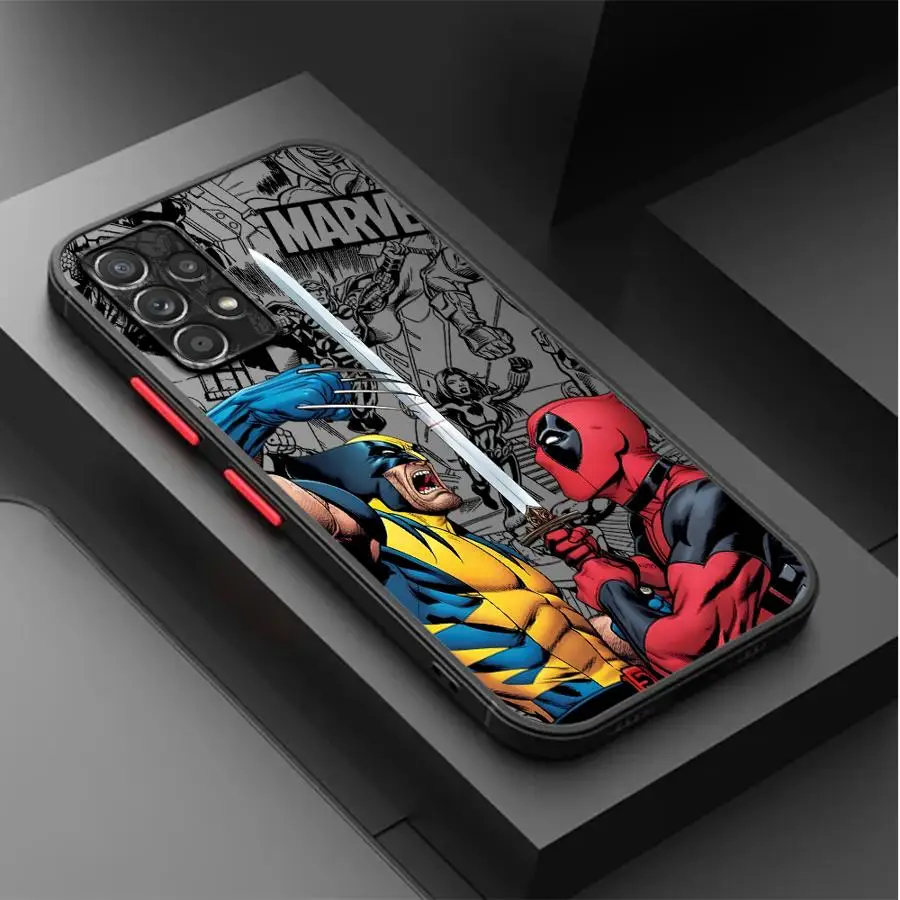 Фото Чехол WolveriNe и Deadpool для Samsung Galaxy A53 A52 A56 A54 A22 A35 A36 A73 A21s A25 A26 A24 A34 Матовый чехол для телефона №3