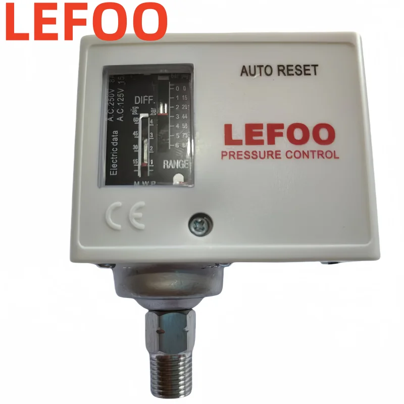 LEFOO 12-380 В 0-30 бар переключатель давления холодильного оборудования для водяного насоса, бухолера, гладины, разъема из нержавеющей стали, автоматический контроллер