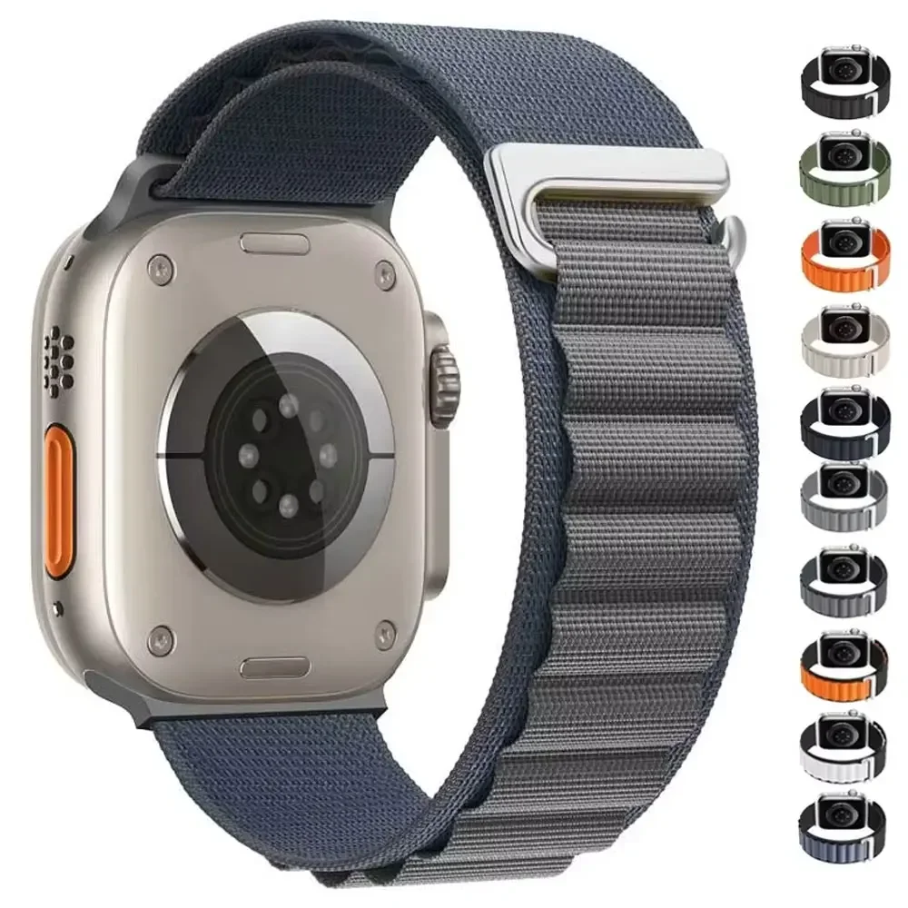 Фото Петля Pop Alpine для Apple Watch Ultra 2/1, ремешок 49 мм, 45 мм, 44 м, 42 мм, 41 мм, 40 мм, 38 мм, нейлоновый ремешок для IWatch 10 9 8 7 6 5 4 3 SE Brac №2