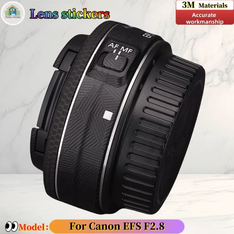 Для Canon EF-S24 F2.8 наклейка на объектив камеры, кожа «сделай сам», износостойкая защитная пленка для прецизионного пошиття