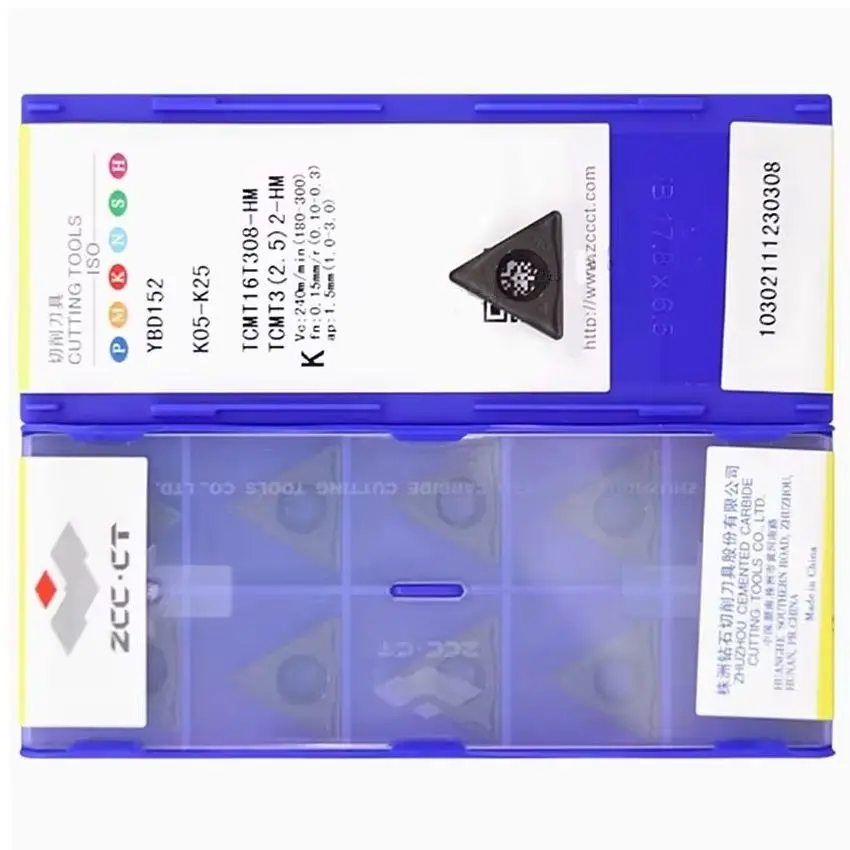 TCMT16T308-HM YBD152 YBD102 YBD151 YBC152 YBC351 YBG202 YB6425 YBM251 YBM351 ZCC.CT Твердосплавные пластины с ЧПУ, токарные инструменты