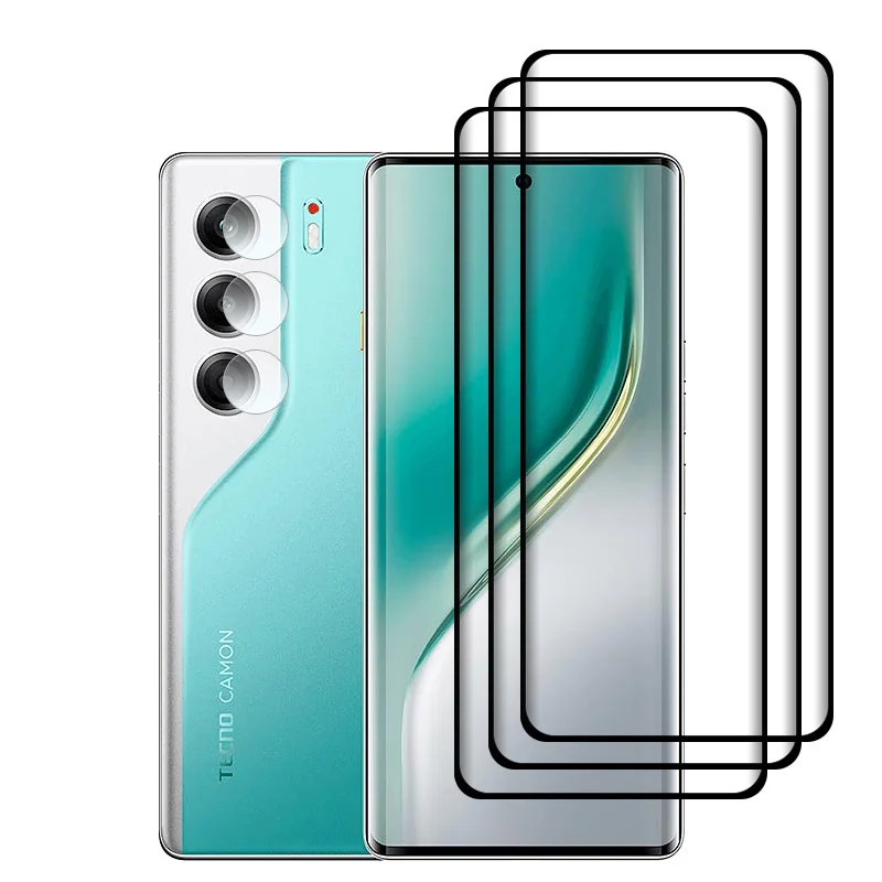 Лидер продаж для Tecno Camon 40 Pro 4G Защитная пленка для экрана Camon 40 pro Передняя стеклянная пленка Camon 40 Pro 4G Мягкая оптоволоконная пленка для линз
