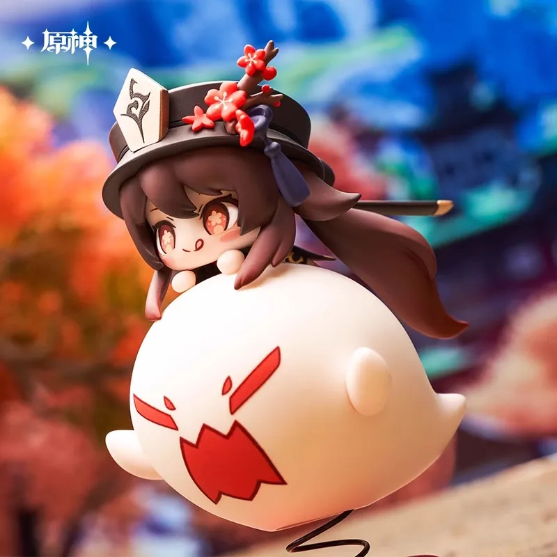 Официальная игра, оригинальная подвеска miHoYo Genshin Impact HuTao, кулон ручной работы, версия Q, фигурка, настольная декоративная фигурка, подарок на Хэллоуин для косплея