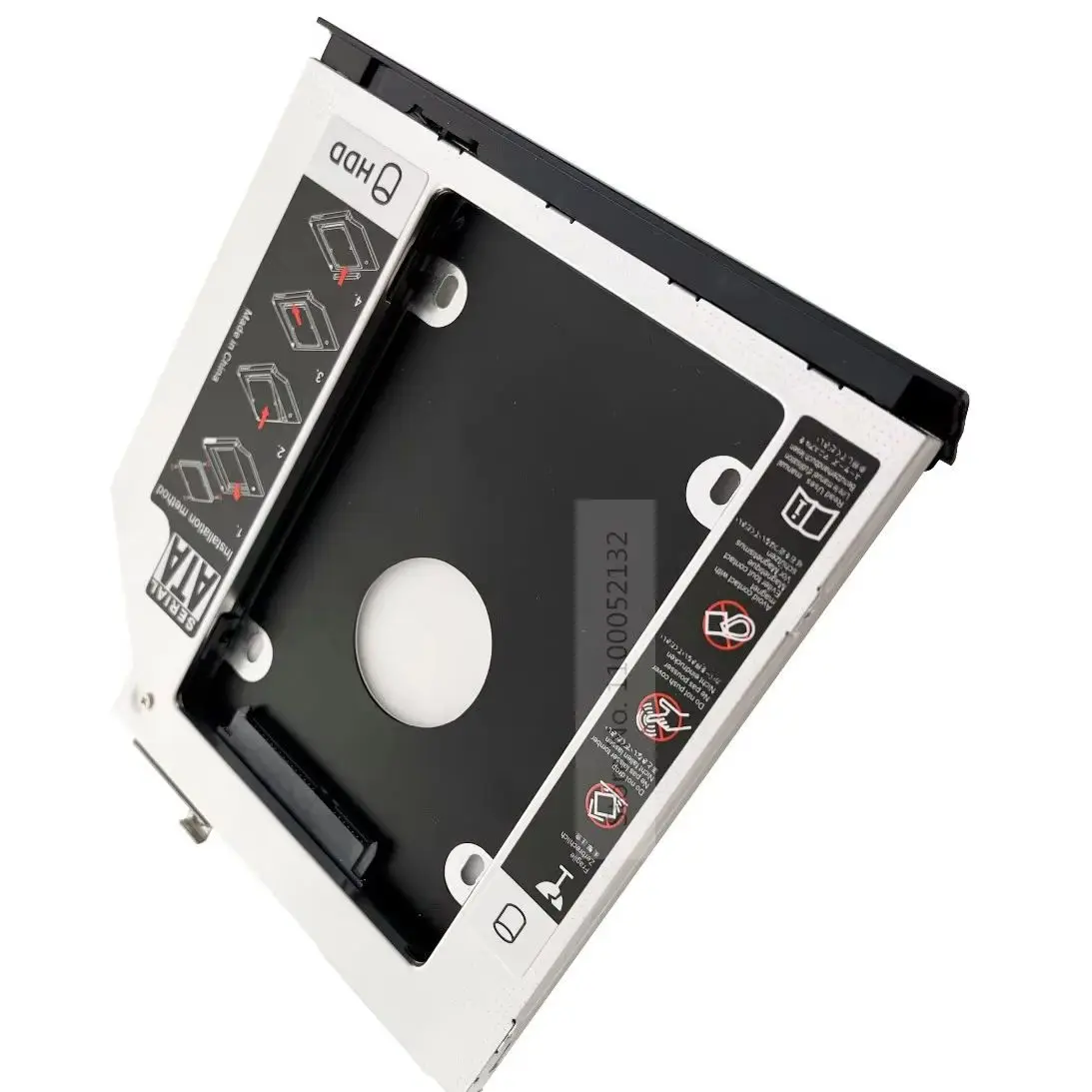 С черной рамкой, 2-й 2,5 жесткий диск SATA HDD, оптический отсек, рамка Caddy, кронштейн, крючок для лотка 9,5 мм для HP EliteBook 2560p 2570p