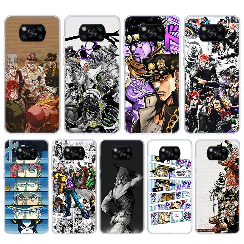 Силиконовый чехол для телефона JoJo's Bizarre Adventure Stardust Crusaders для Xiaomi Poco X3 Nfc X5 X6 X7 F6 F5 Pro M5S M5 X4 F4 GT M4 M3 F