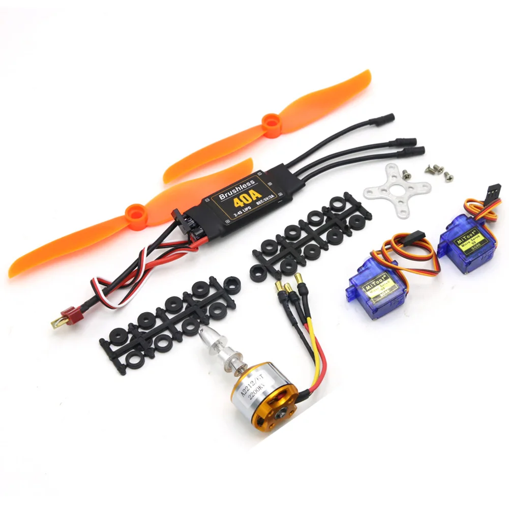 A2212 2200KV 2212 Бесщеточный двигатель 30A ESC / XXD 40A ESC SG90 Сервопривод 6035 Опора для радиоуправляемого вертолета с неподвижным крылом