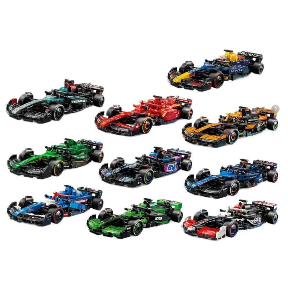 2601 шт. F1 гоночные машинки, строительные наборы MOC, строительные блоки, автомобиль, крутая коллекционная модель, наборы автомобилей, игрушка, рождественский праздничный подарок, подарок