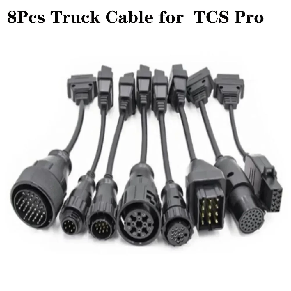 Лучшая цена, кабели для грузовиков 150 TCS Pro OBD2, полный комплект, 8 шт. кабелей для грузовиков, диагностический инструмент, соединительный кабель-адаптер для Renault/Volvo