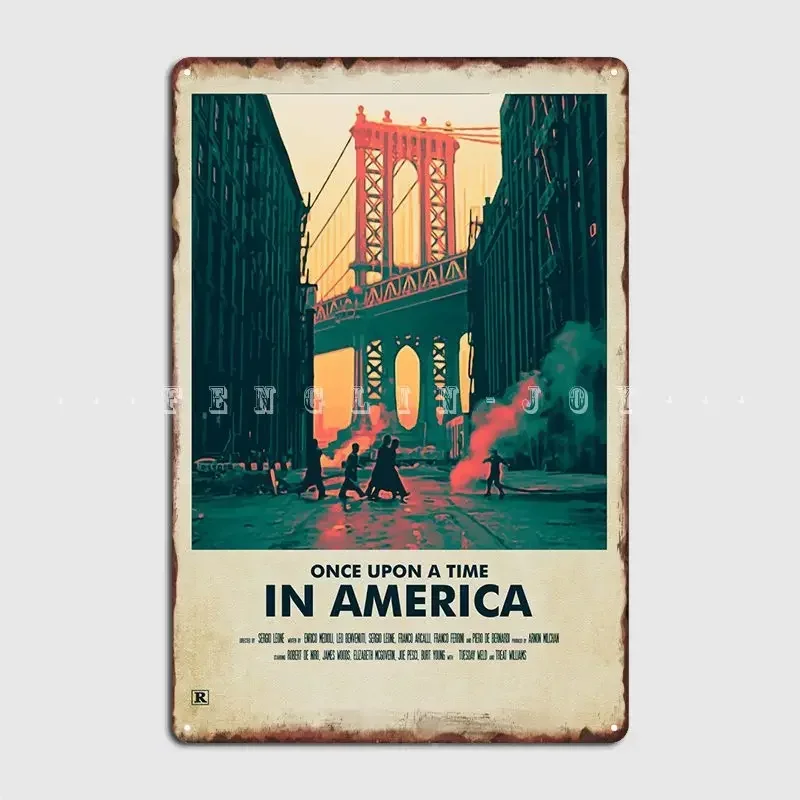Фото Once Upon Time In America Металлическая вывеска Кино Кухня Гараж Клуб Забавный Настенный декор Оловянная вывеска Плакат №2