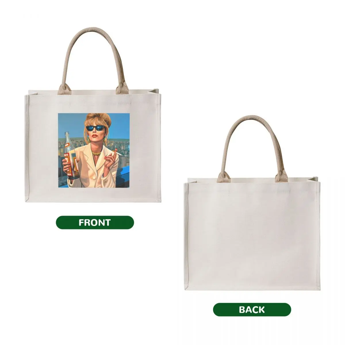Фото Joanna Lumley as Patsy Stone painting Tote Bag сумки-тоут эстетическая сумка-шоппер женская женская сумка сумка на заказ №2